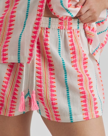 Beach to Beach Jacquard Stripe Beach Shirt and Shorts Co ord