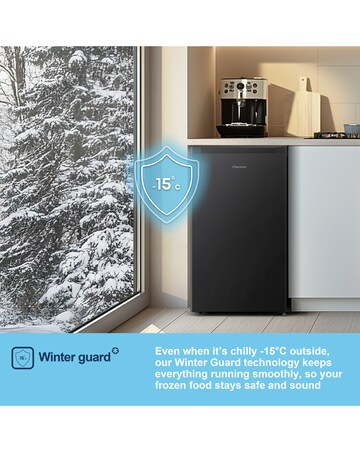 Fridgemaster MUZ4860EB Under Counter Freezer - Black E Rated