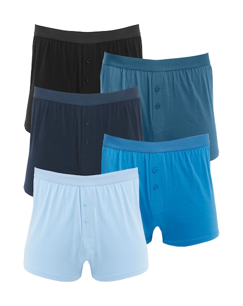 5 Pack Blue Loose Boxers
