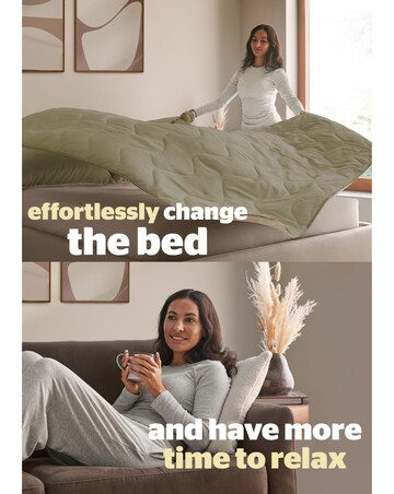 Silentnight Summer Breeze Seersucker Coverless 2.5 Tog Duvet and Pillowcase Set