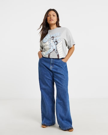 Washed Grey David Bowie License T-Shirt