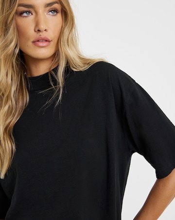Black High Neck T-Shirt