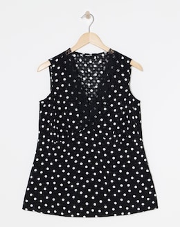 Simply Be Lace Trim Satin Vest