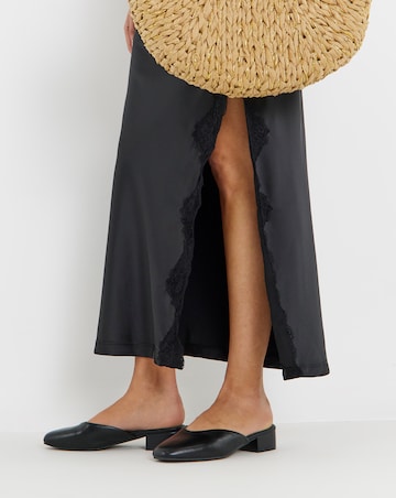 Lisa Low Block Heel Mules - Extra Wide Fit (EEE)