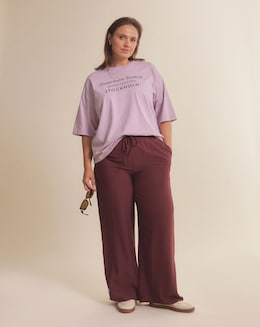 Simply Be Blush Stockholm Graphic T-Shirt