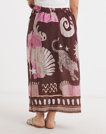 Chocolate Cheetah Print Skirt