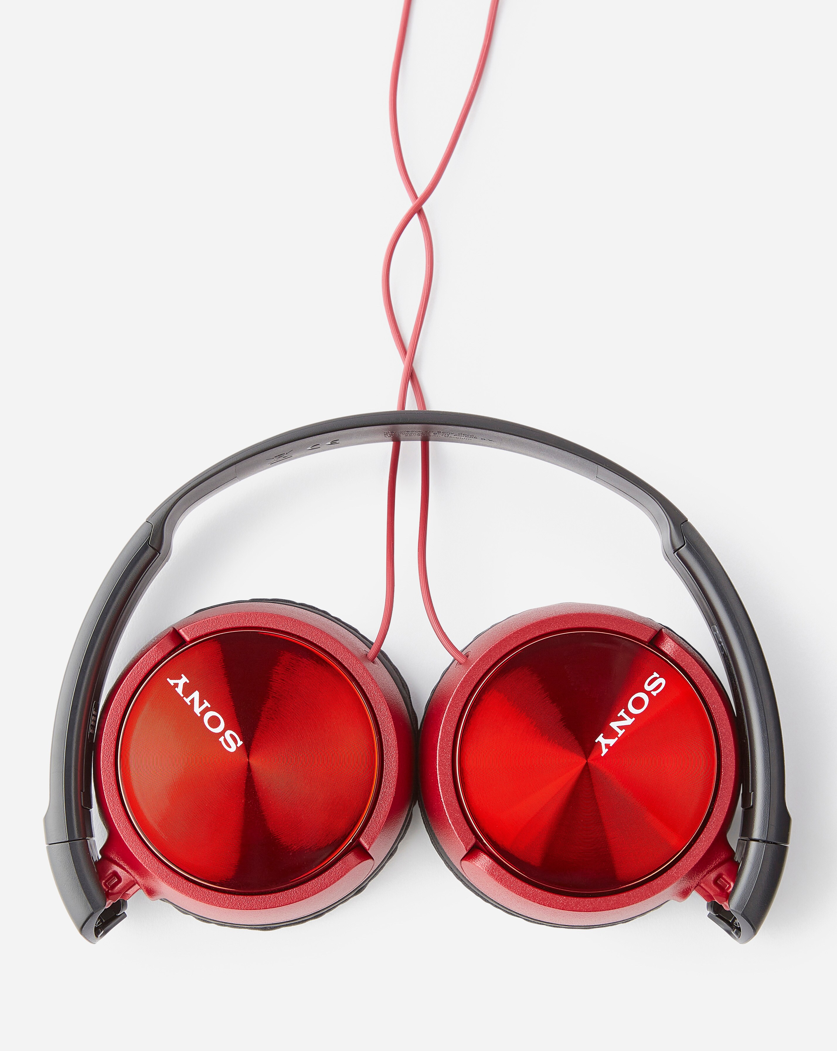 SONY MDプレーヤー レッド Sony MDR-ZX310 Red Portable Adjustable Over The Ear Stereo