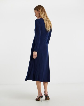 Long Sleeve Drape Detail Dress