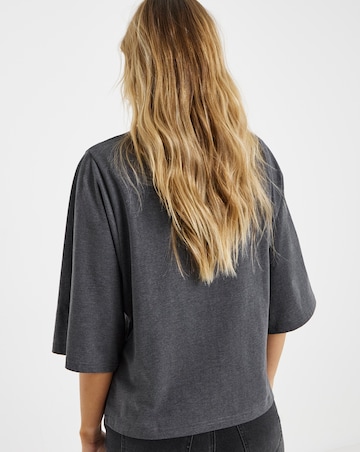 Charcoal Marl Kimono Sleeve T-Shirt