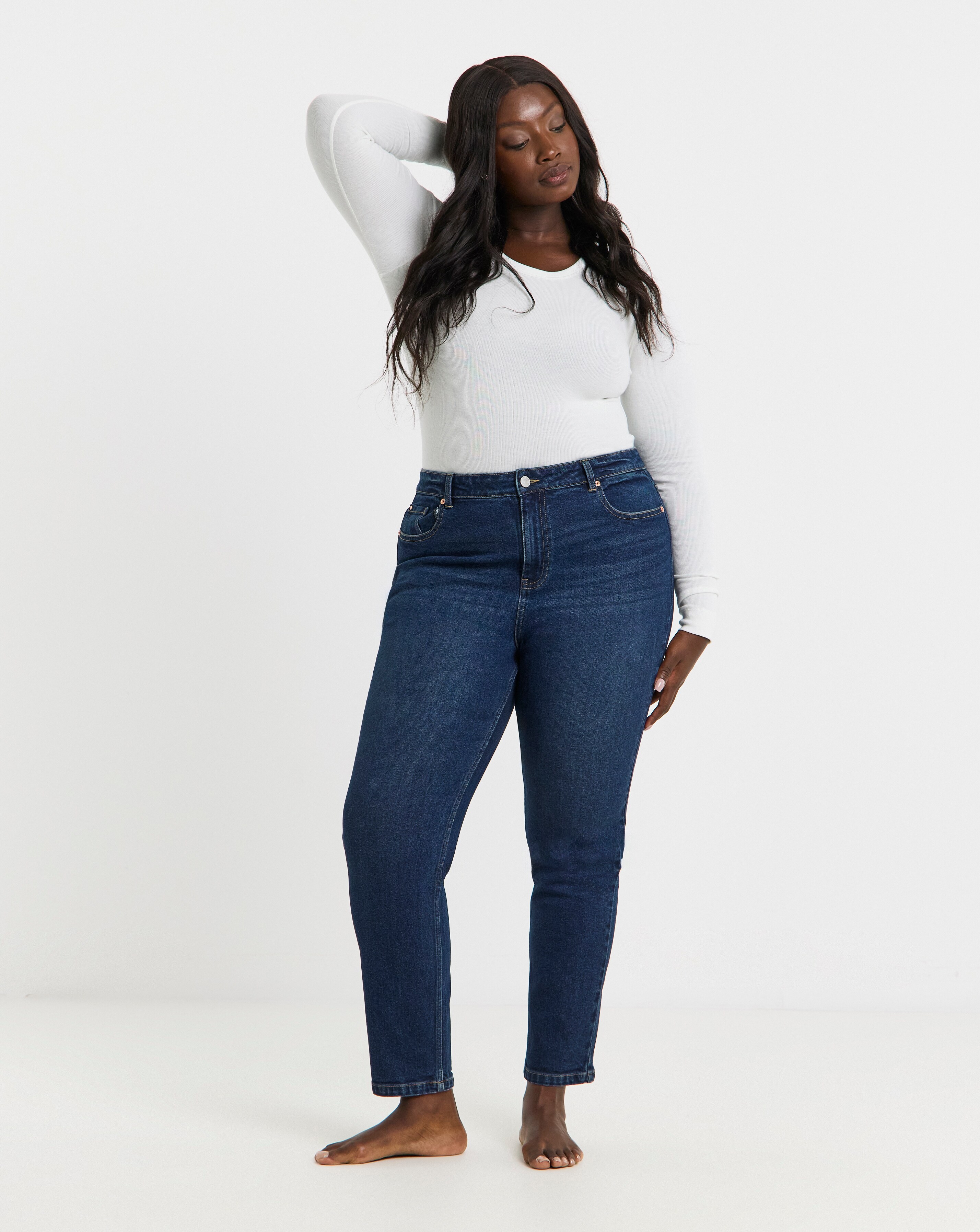99 1 Indigo Comfort Stretch Slim Straight Jeans