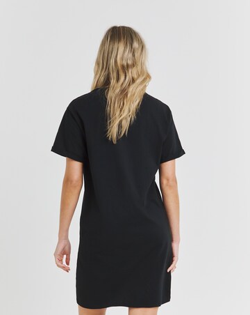Black Cotton Jersey T-Shirt Dress