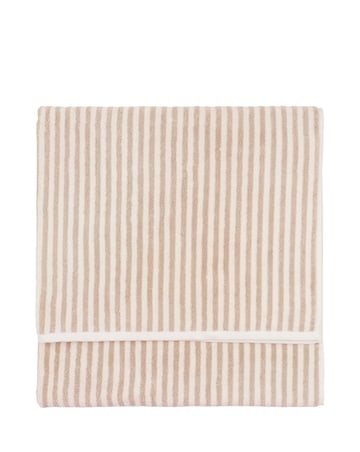 Yard Hebden Stripe Cotton Towel - Natural