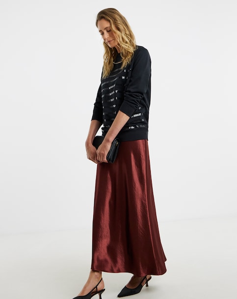 Sequin Stripe Sweatshirt