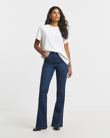 Super Stretch Indigo Flared Jeans