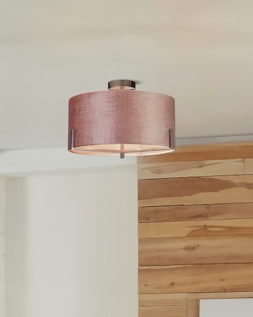 Harley Blush Velvet Ceiling Fitting