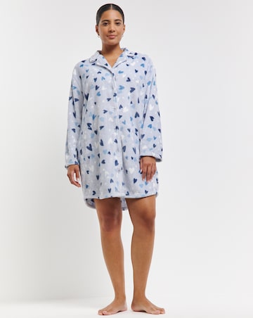 Pretty Secrets Fleece Button Up Nightshirt