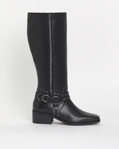 Joe Browns Knee High Leather Riding Boot EEE Fit Super Curvy Calf