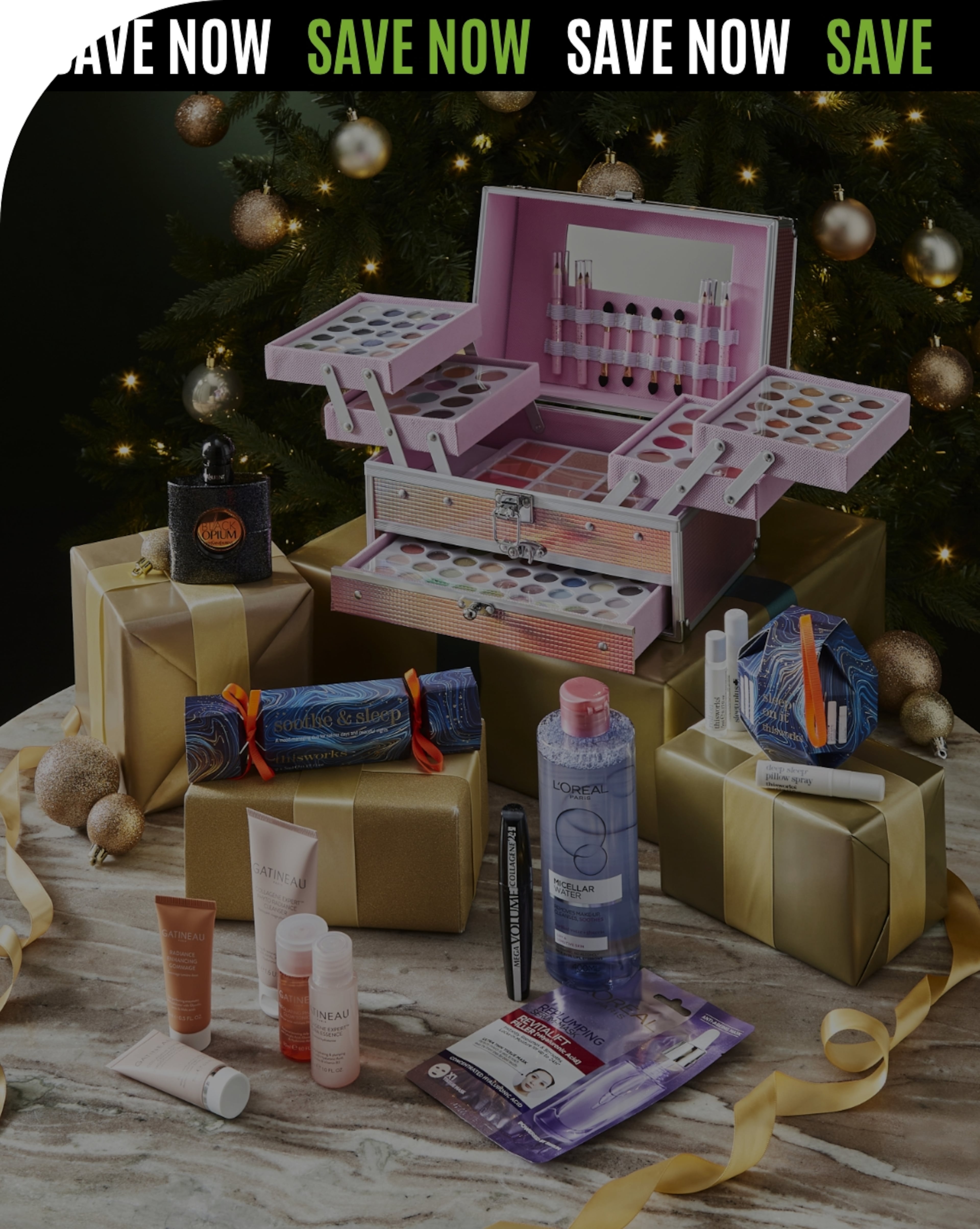 Beauty and Skincare Gift Set with Make-up Case