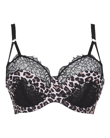 Figleaves Curve Seduce Printed Balcony Underwired Bra - Leopard