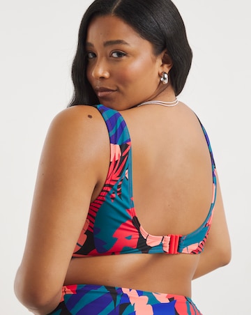 Tropical Mix And Match Square Neck Bikini Top