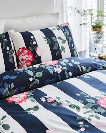 Joanna Hope Ascott Floral Stripe Duvet Cover Set