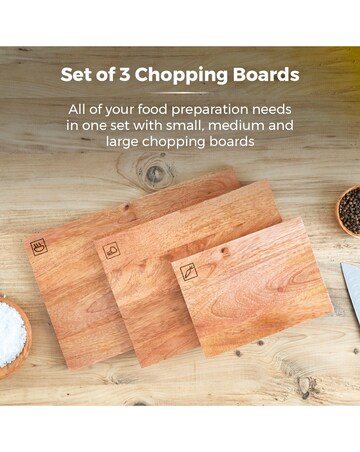 Tower 3 Piece Mango Wood Chopping Board Set