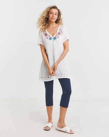 Joe Browns Embroidered Floral Crinkle Tunic