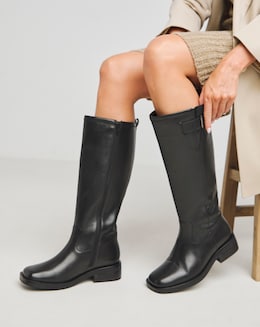 Winona Smart Leather Riding Boots - Wide Fit (E) &amp; Curvy Calf