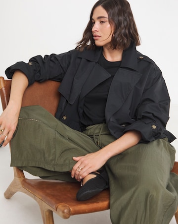 Simply Be Extreme Wide Leg Trim Detail Trousers