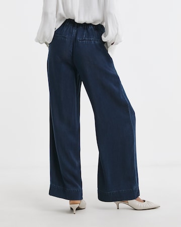 Indigo Wide Leg Jeans with Tencel TM Lyocell