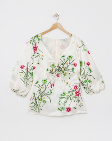 Joanna Hope Ruched Front Blouse