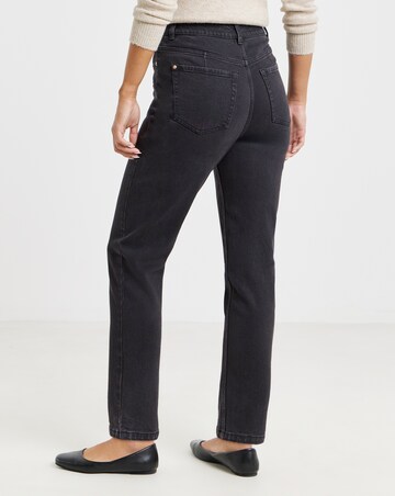 Simply Be 99 1 Washed Black Comfort Stretch Loose Mom Jeans