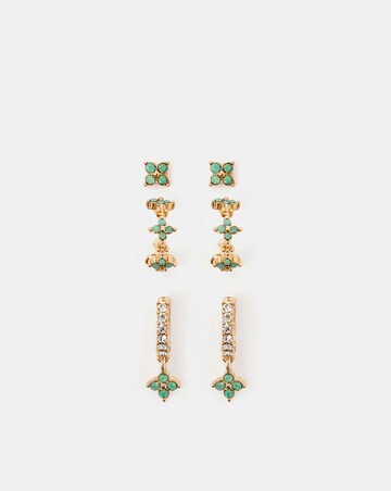 Accessorize 3-Pack Flower Stud & Hoop Earrings