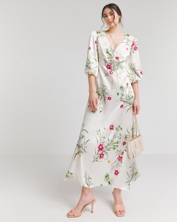 Joanna Hope Ruched Front Midi Dress