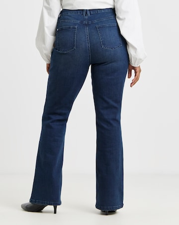 Super Stretch Premium Denim Indigo Flared Jeans
