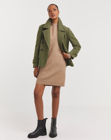 Green Short Reefer Coat