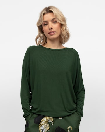 Cyberjammies Olive Modal Rich Slouch Pyjama Top