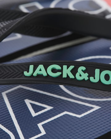 Jack & Jones Palm Print Flip Flop - Navy