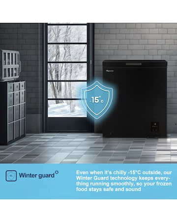 Fridgemaster MCF142EB 142L Chest Freezer - Black E Rated