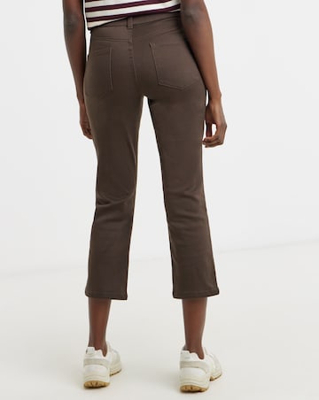 24/7 Chocolate Slim Crop Jeans