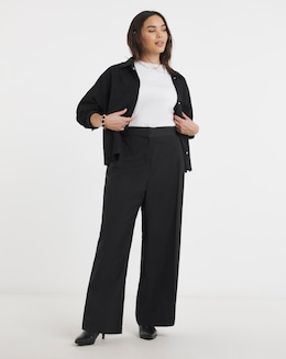 Turned Over Waistband Tailored Trouser
