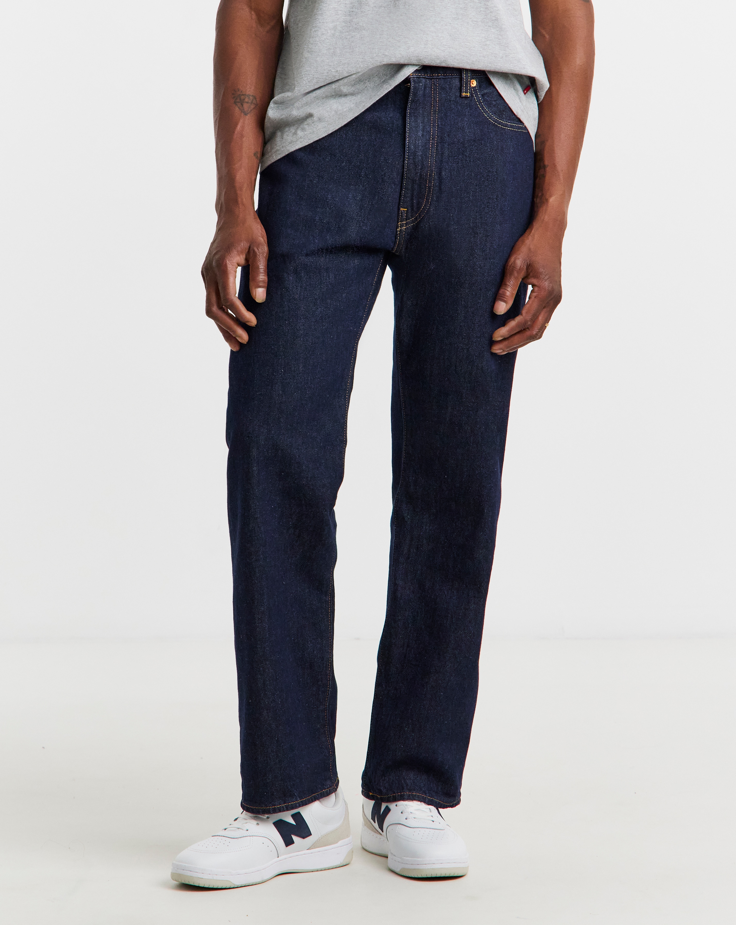 Levi's 555 Relaxed Straight Fit Jean - Dark Indigo | Fashion World