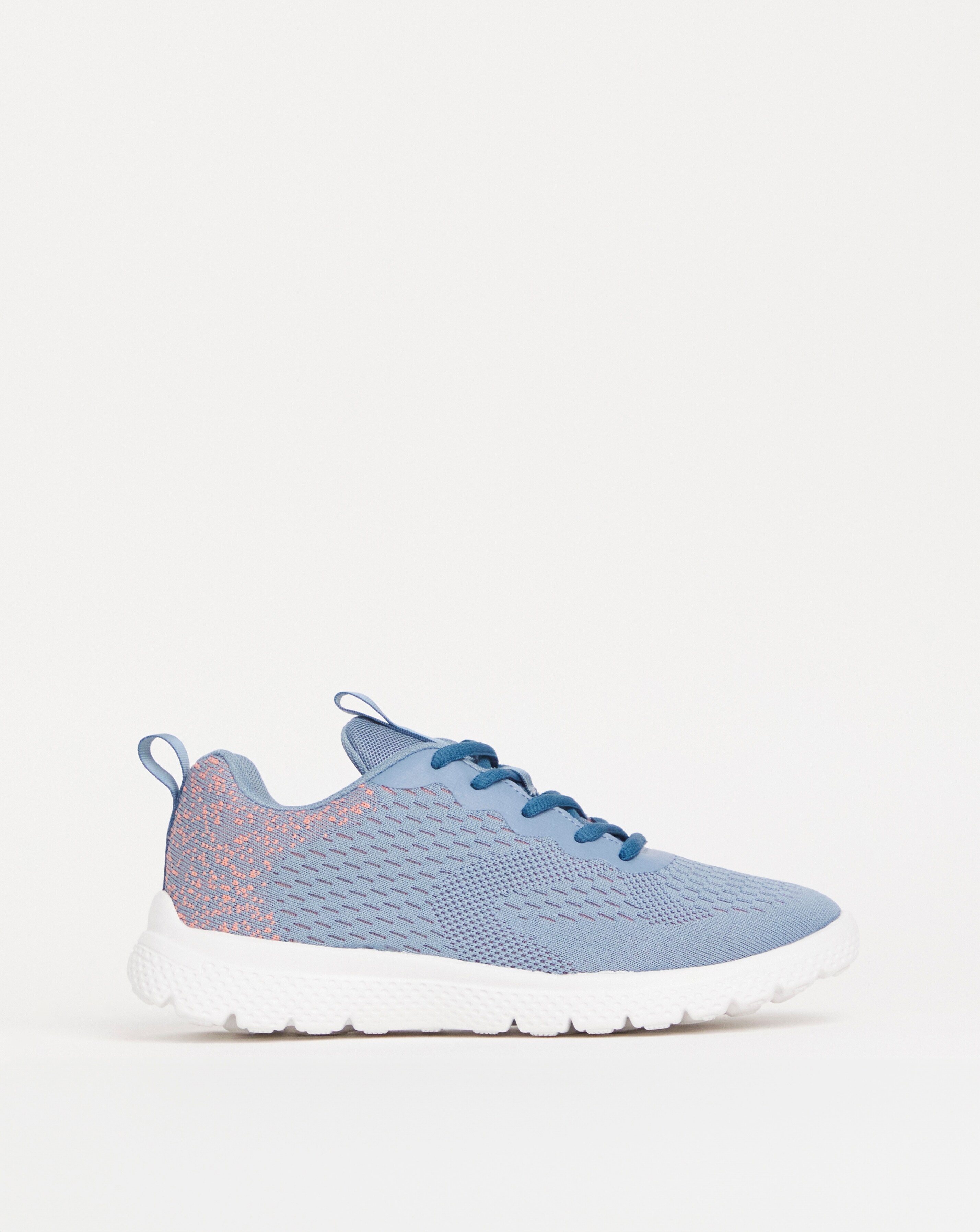 Cushion Walk Light Blue Lace Up Trainers- Extra Wide Fit (EEE)
