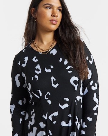 Animal Print Supersoft Jersey Cinched Detail Midi Dress