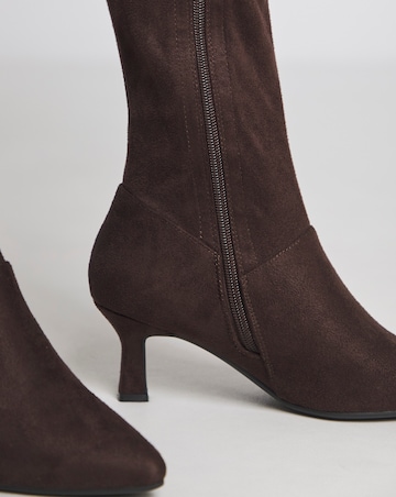 Hillary Kitten Heel High Leg Boot - Extra Wide Fit (EEE) & Standard Calf