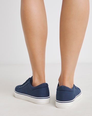 Ryder Lace Up Canvas Trainer - Extra Wide Fit (EEE)