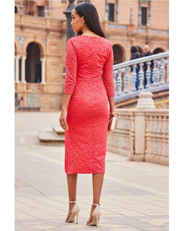 Sosandar Lace 3/4 Dress