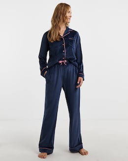 Pretty Secrets Velour Button Through Pyjama Set
