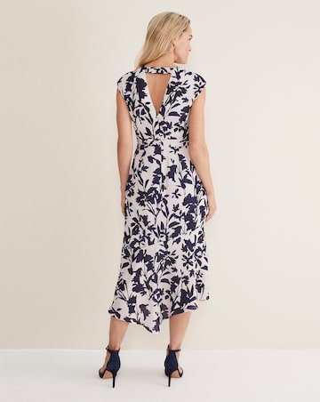 Phase Eight Willow Floral Cowl Neck Dress