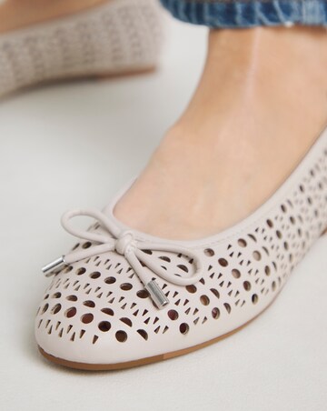 Hope Laser Cut Ballerinas - Wide Fit (E)